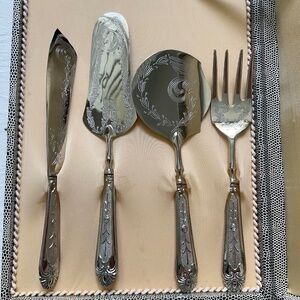 Vintage Four-Piece Dessert Flatware Serving Set